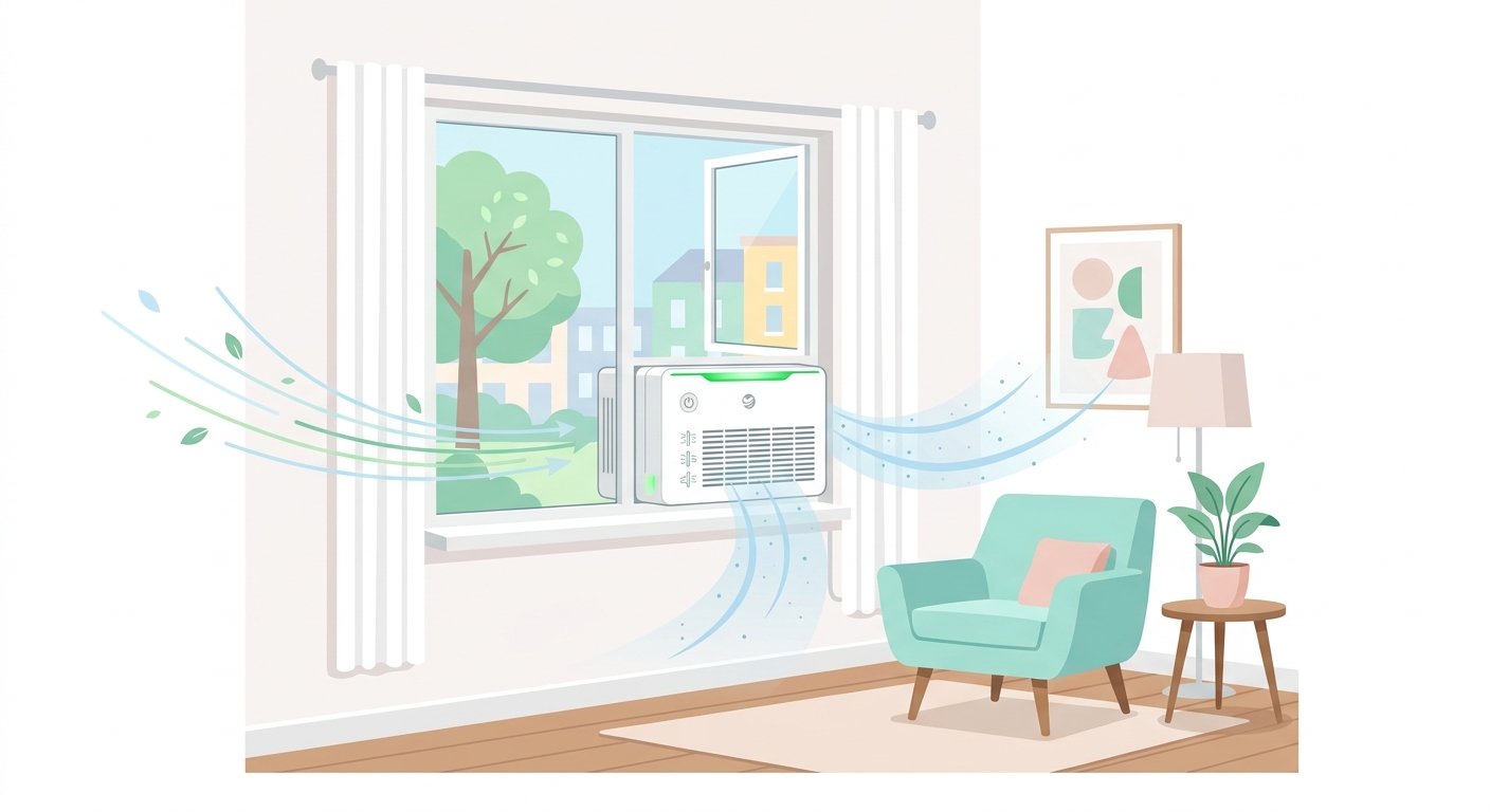 Window-Mounted Ventilation Air Purifier Guide for Spring: Which Option Feels Less Stuffy on Heavy Fine Dust Days? 관련 이미지