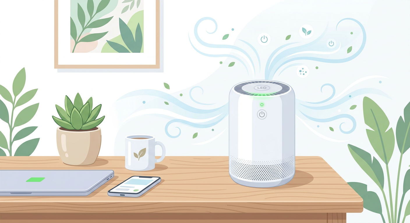 Should You Upgrade the Air on Your Desk for the New School Year? A Real-World Comparison of Compact Desktop Air Purifiers vs. Mini Air Circulators 관련 이미지