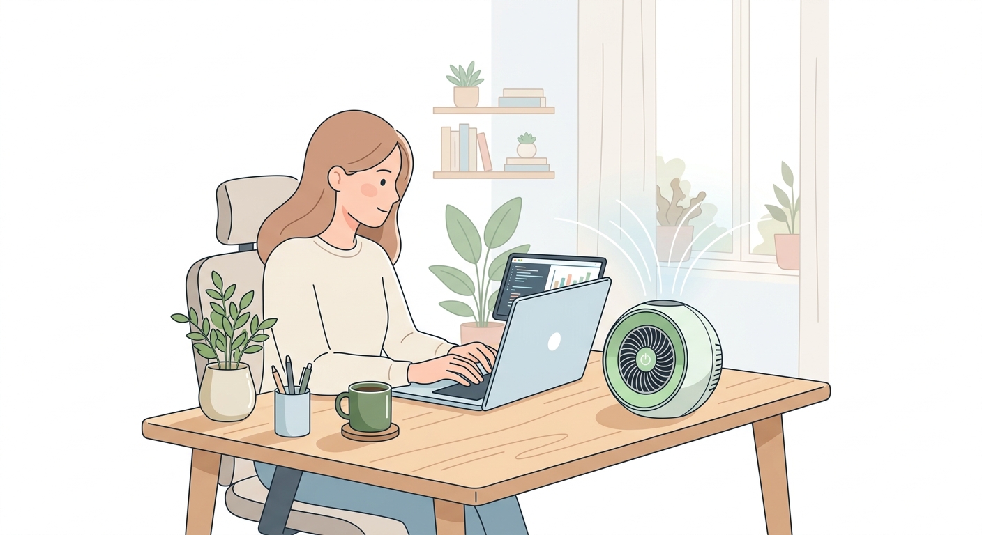 新学期に向けて机まわりの空気も見直す?小型デスク空気清浄機 vs サーキュレーターを現実目線で比較 관련 이미지