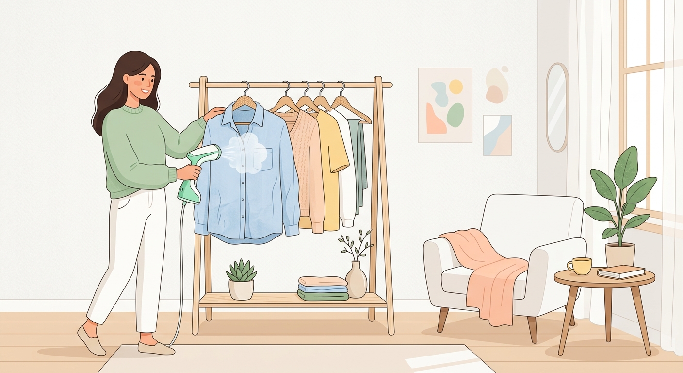 봄철 꽃가루 묻은 옷, 그냥 털면 끝일까? 의류관리기 대신 쓰는 살균 스팀다리미 비교 관련 이미지