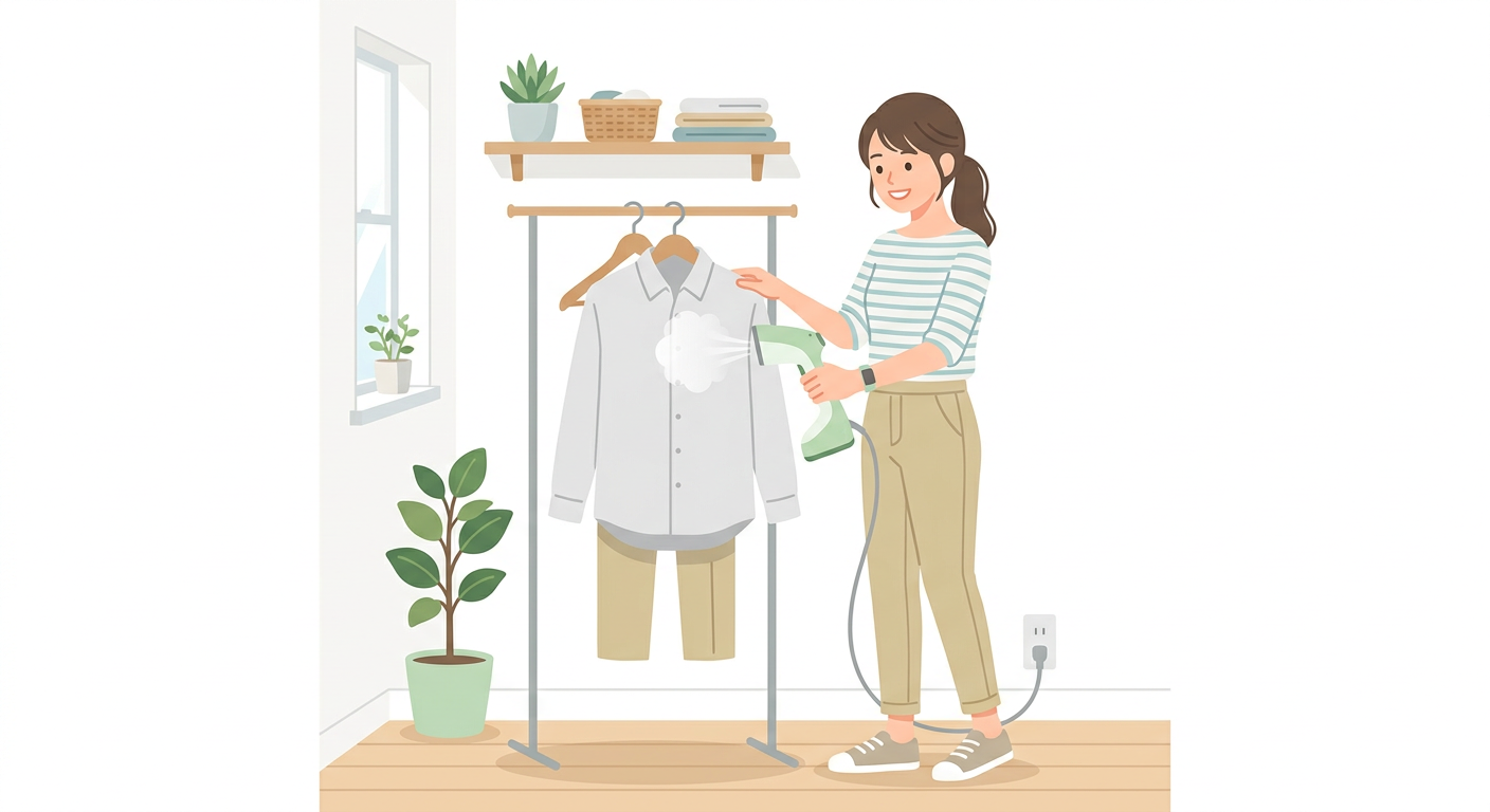 春の花粉が付いた服、払うだけで大丈夫？衣類ケア家電の代わりに使える除菌スチームアイロン比較 관련 이미지