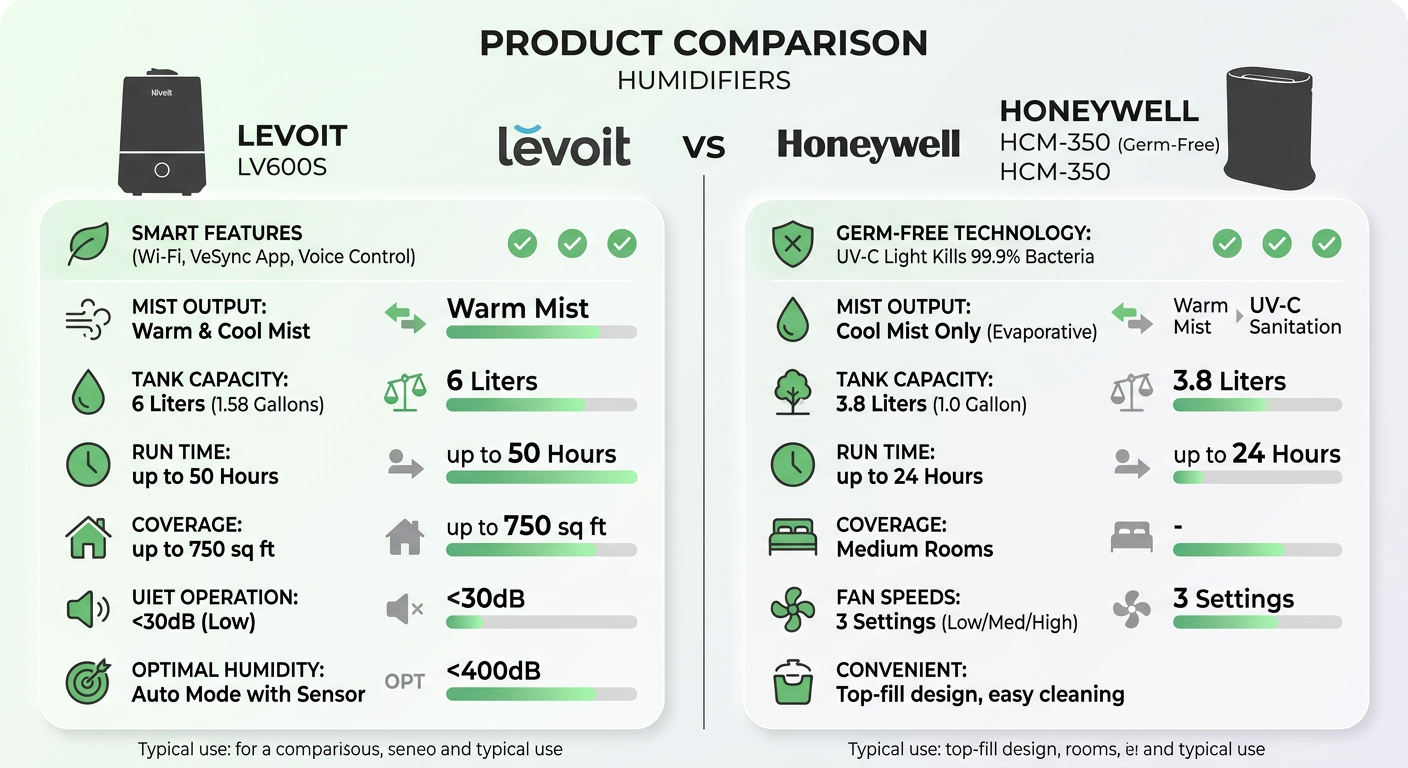 Levoit LV600S vs Honeywell HCM-350 비교