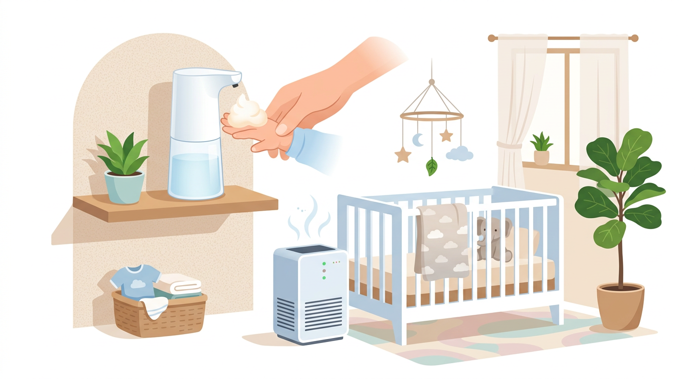 아기 있는 집 봄철 손씻기 전쟁, 유아 자동 거품 손세정기 진짜 편할까? 관련 이미지