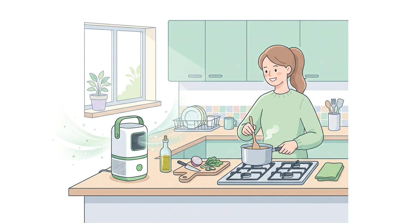 봄 이사철·신혼집에도 많이 찾더라, 음식 냄새 덜 남기는 주방 미니 공기청정기 비교 관련 이미지