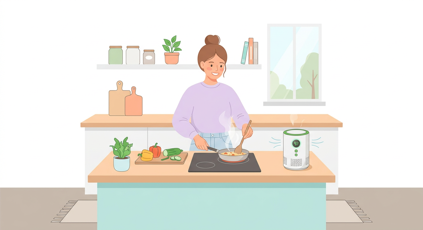 A lot of people look for these during spring moving season and for newlywed homes too: Comparing mini kitchen air purifiers that help reduce lingering cooking odors 관련 이미지