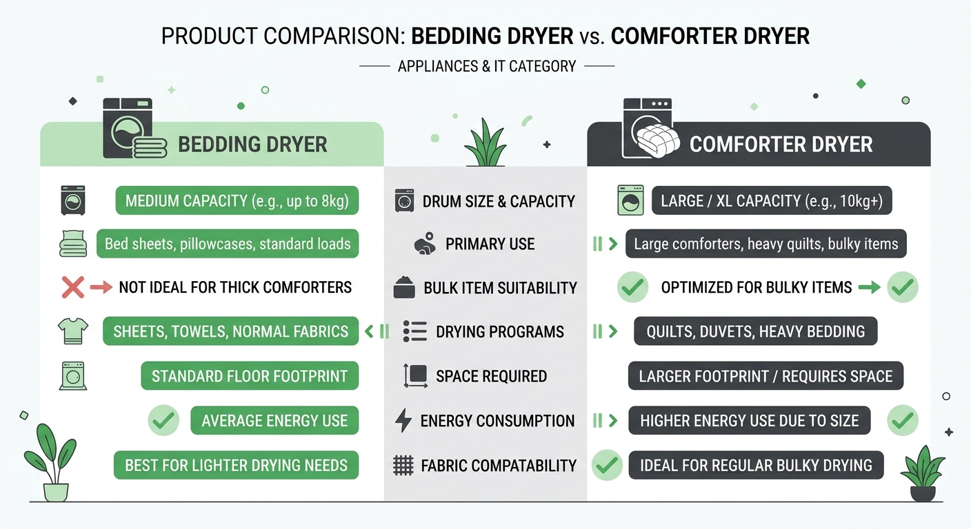 bedding dryer vs comforter dryer 비교