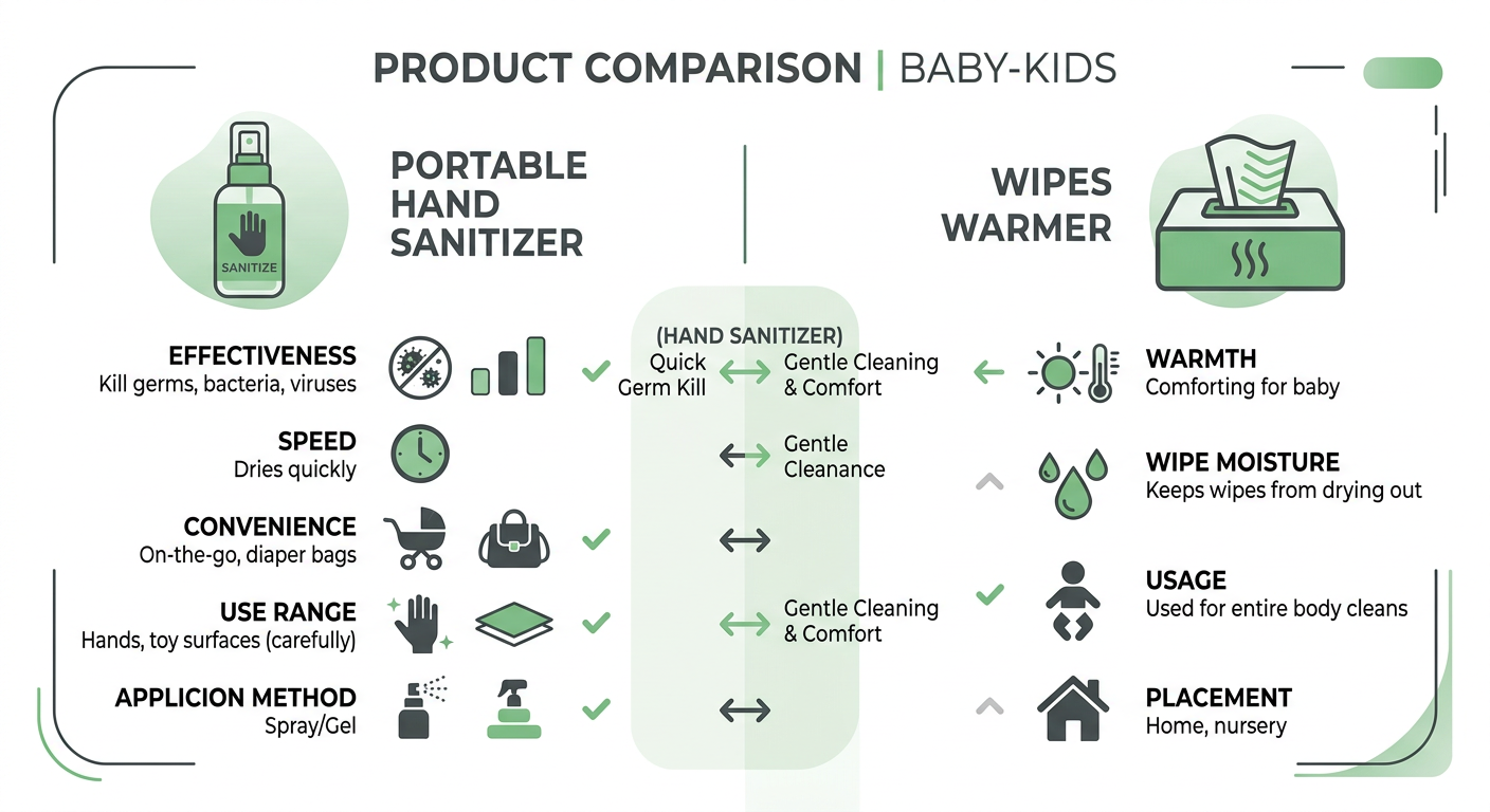 Portable Hand Sanitizer vs Wipes Warmer 비교